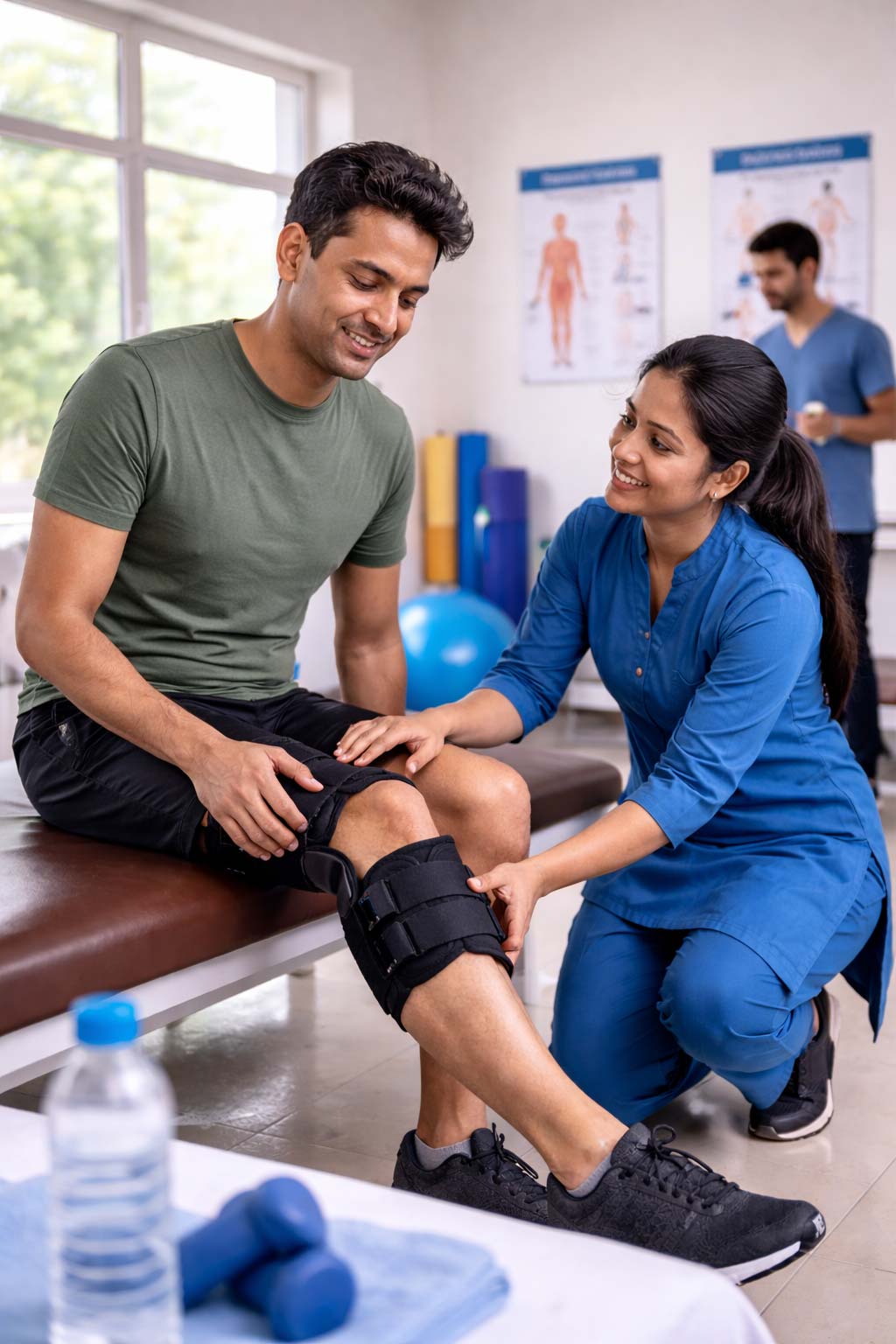 Medical grade knee pain support belt and knee brace for ACL MCL and ligament injury recovery